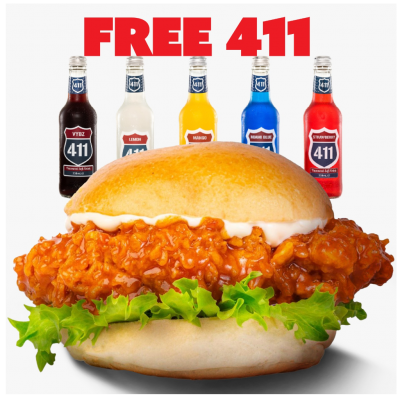 Spicy Drip Dip Chicken Burger Meal